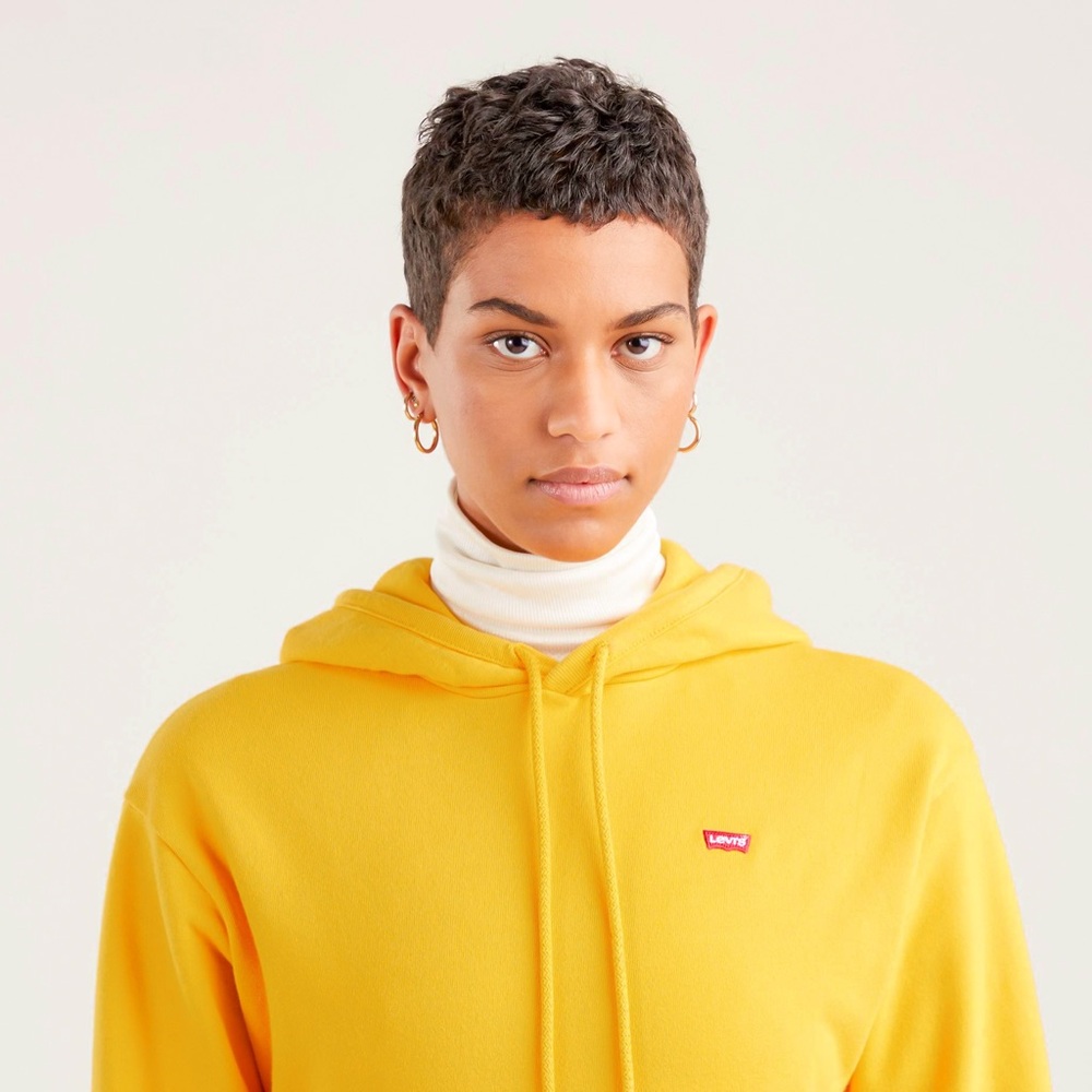 (UNISEX) mustard yellow LEVI’S hoodie